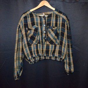 FREE PEOPLE | PLAID BUTTON DOWN SHIRT!